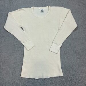 Vtg Deep North Thermal Shirt Long Sleeve Waffle Knit Mens Size Large USA Made